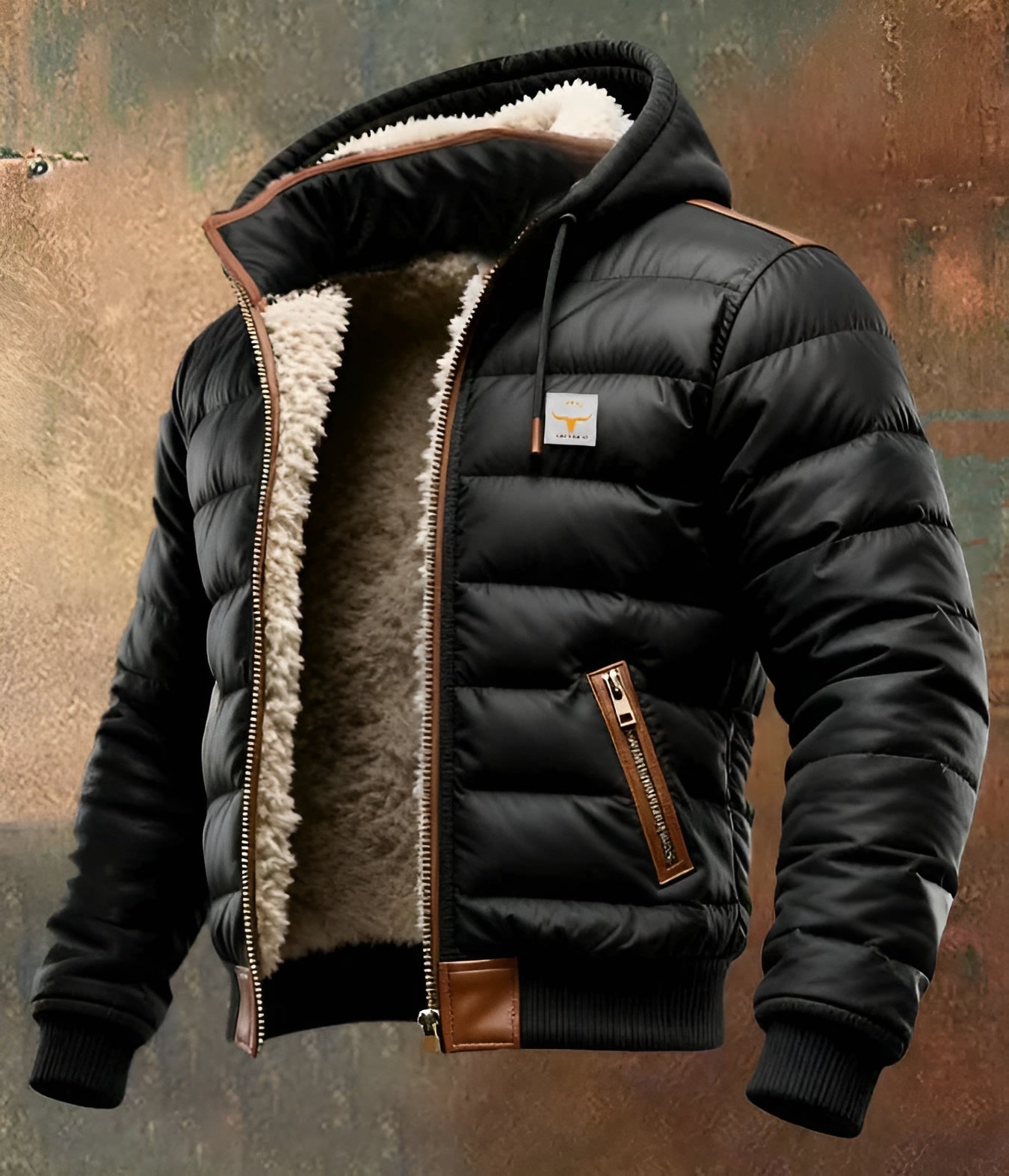 Vanhouten™ | Gefütterte Jacke mit Kapuze und Sherpa-Innenfutter