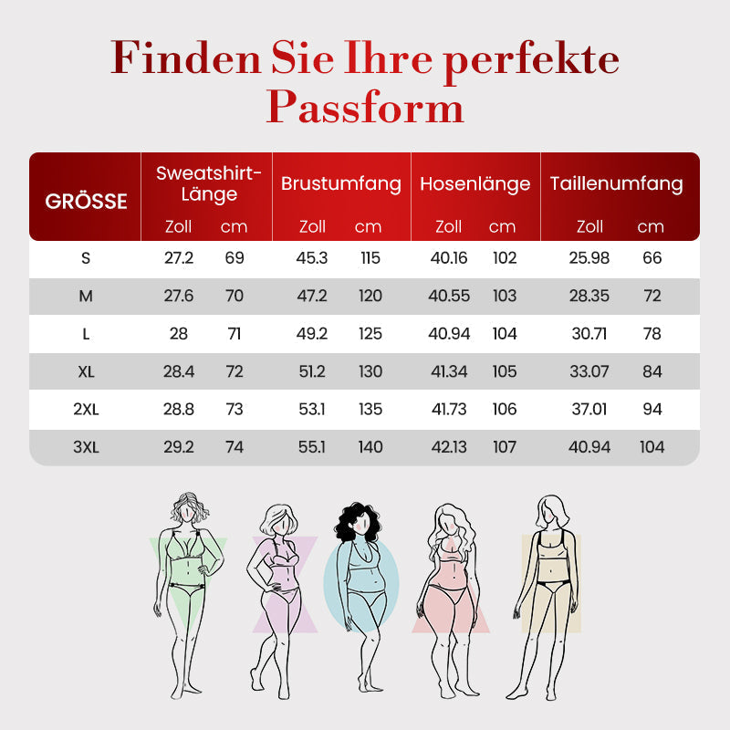Damen-Glitzer-Weihnachts-Zweiteiler