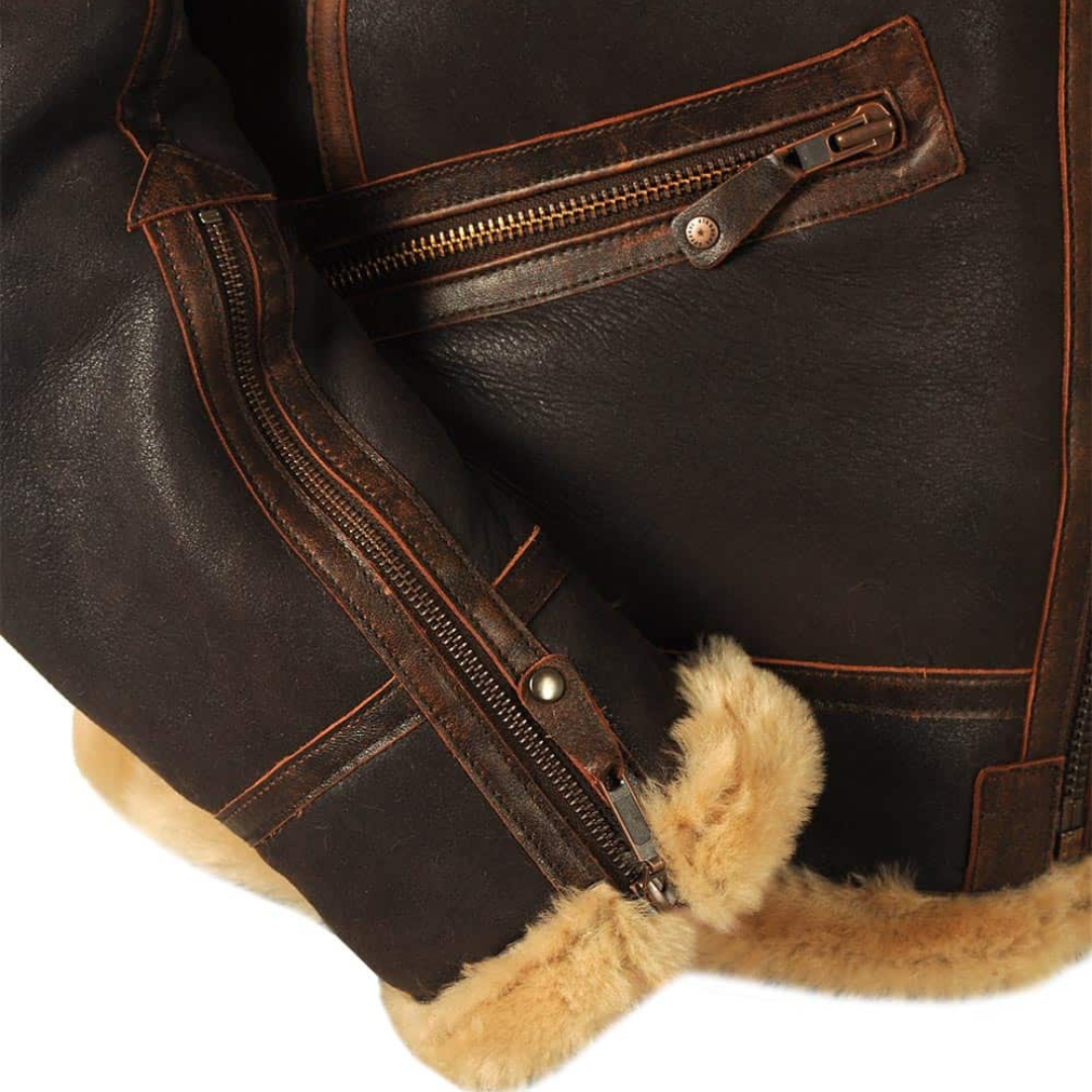 Maverick | Eleganter Leder-Mantel