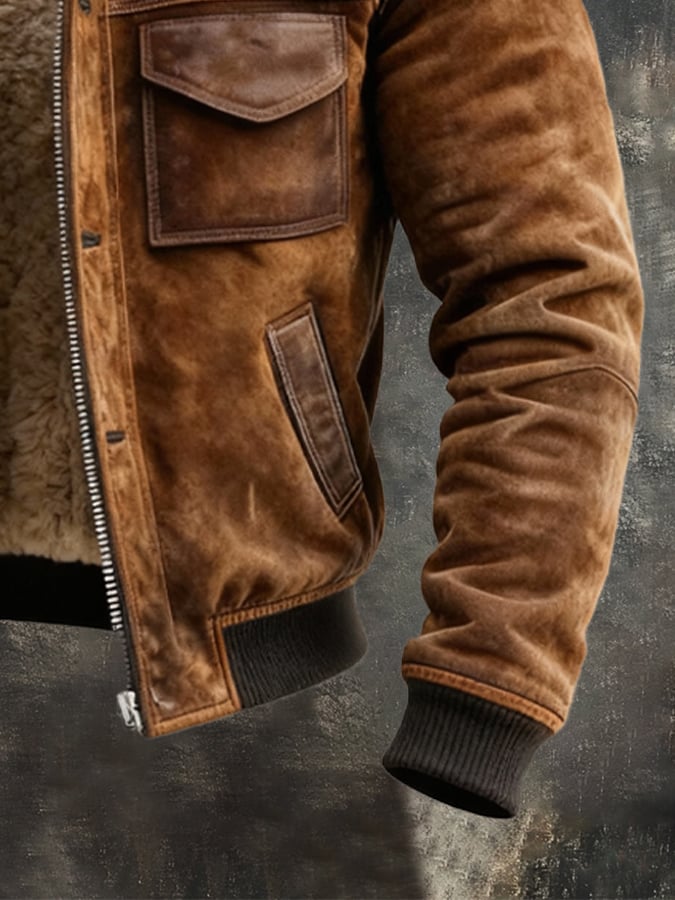GIANNI™ | LEDERJACKE SHERPA