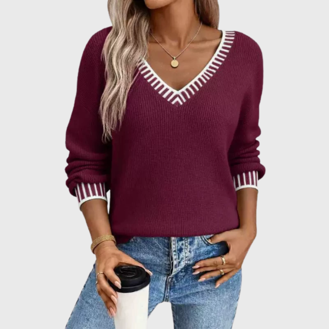 Mara | Weicher Pullover mit V-Ausschnitt