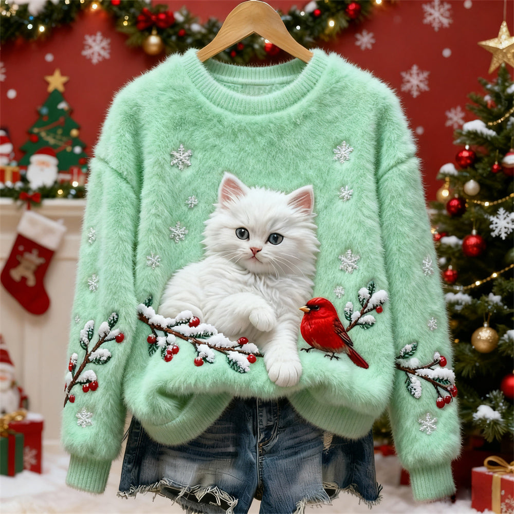Winterzauber Katzenpullover