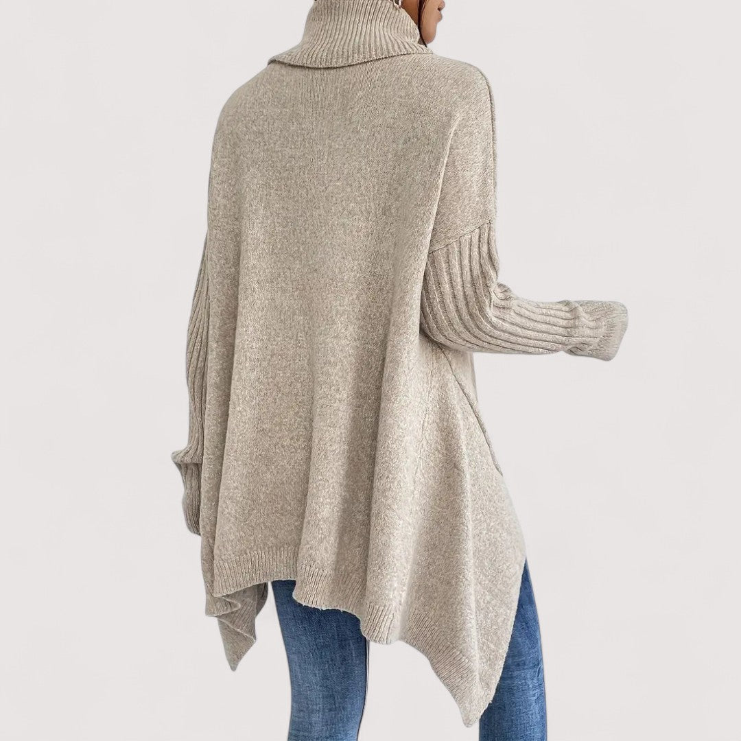 Patricia – Eleganter, langer Rollkragenpullover