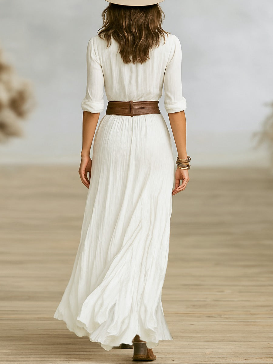 Soléane - Elegantes Plissee-Kleid