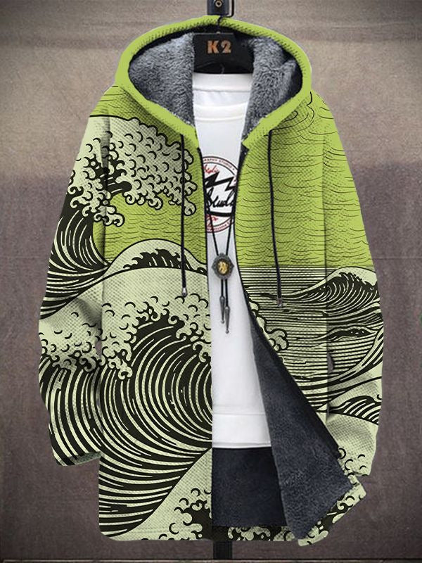 Nálha™ | Luxuriöse kunstinspirierte Kapuzenjacke mit Reißverschluss