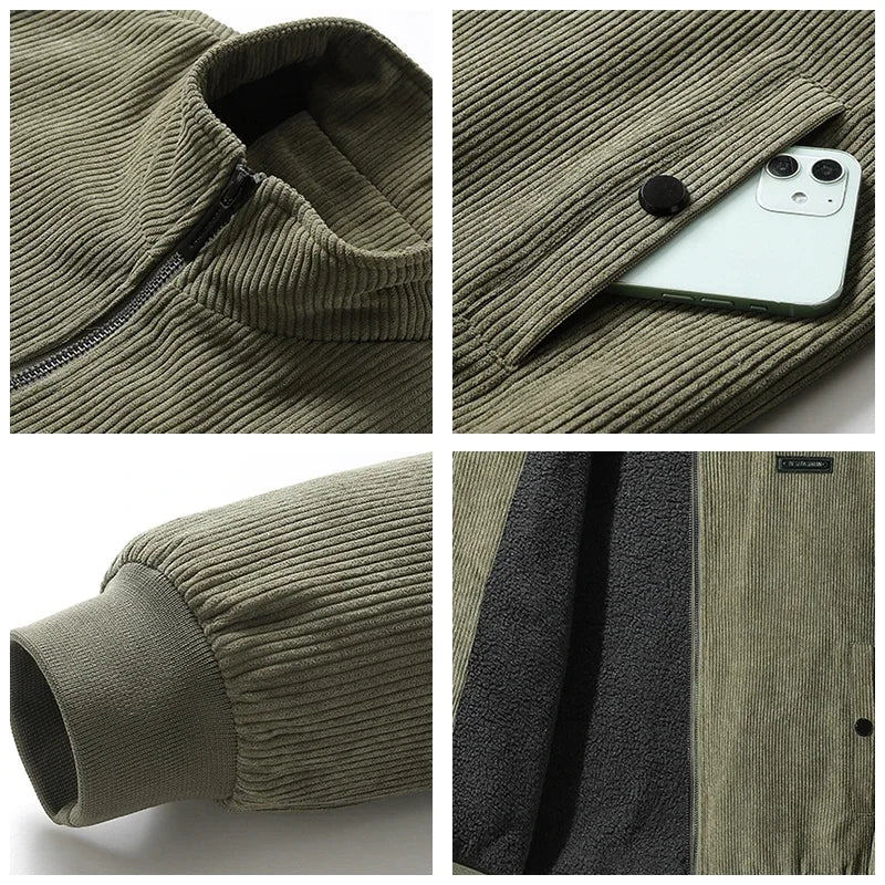 Udo | cordjacke mit fleecefutter