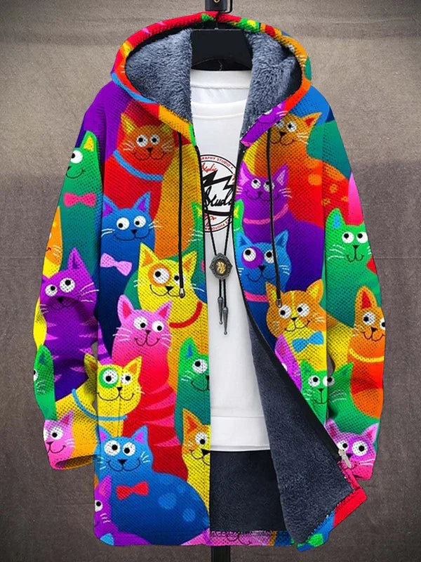 Tayari™ | Luxuriöse kunstinspirierte Kapuzenjacke mit Reißverschluss