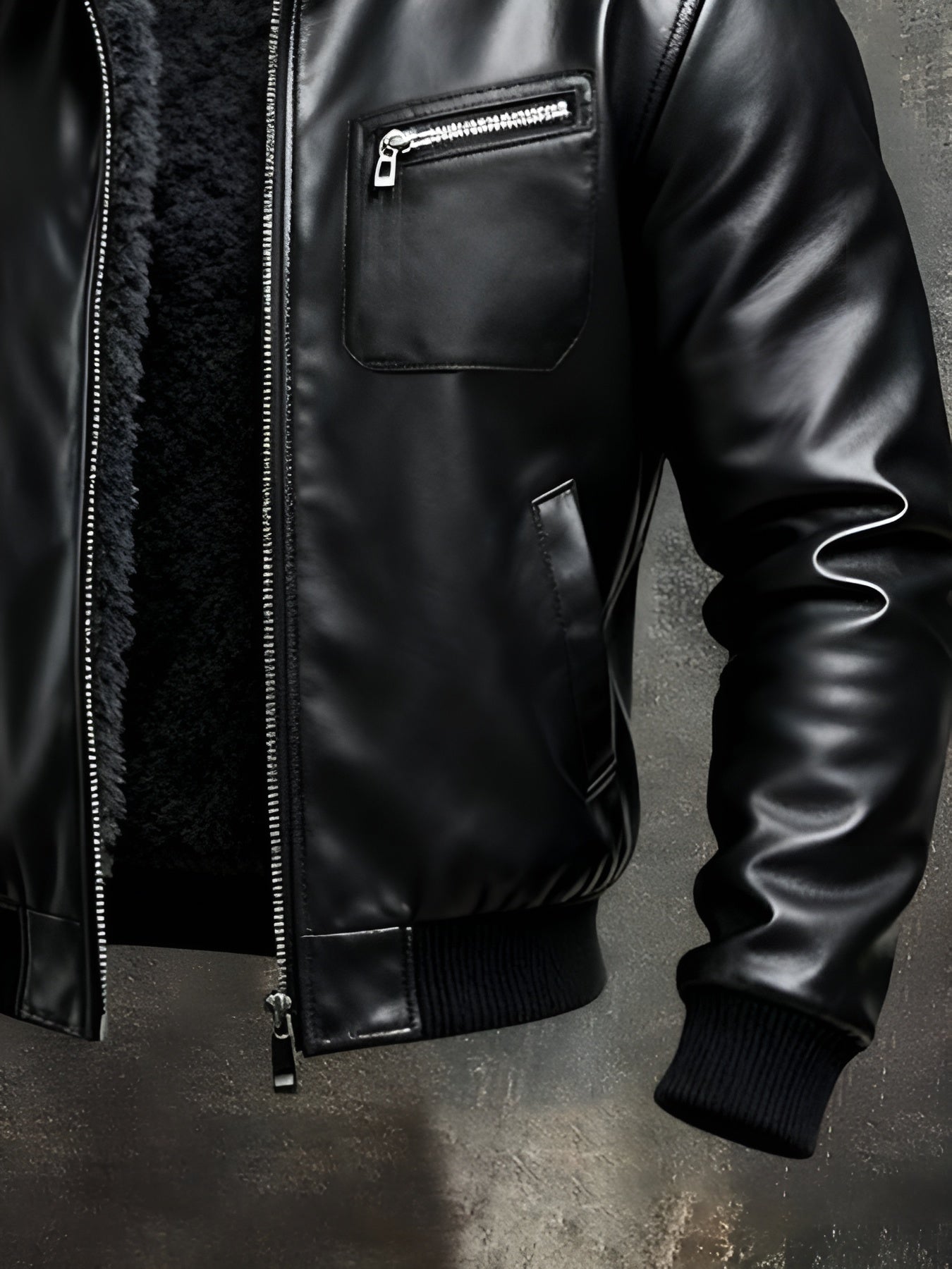 VANHOUTEN™ | SCHWARZE LEDERJACKE