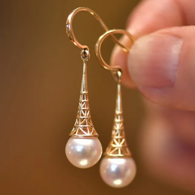 Ohrringe mit Vintage-Perle