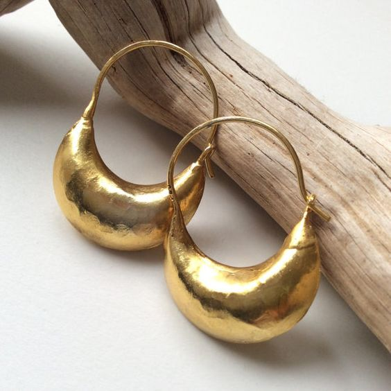 Vintage Goldkorb Ohrringe