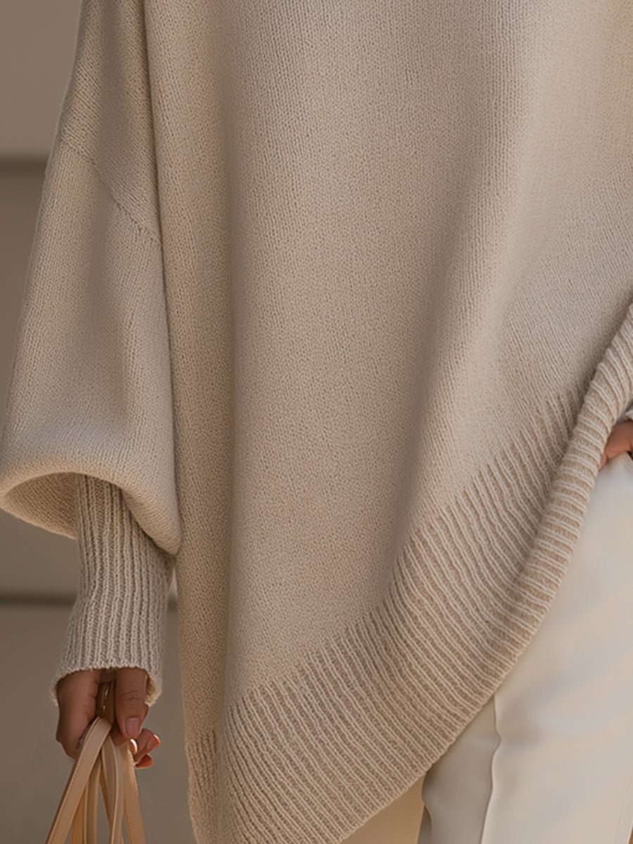 Ellen | Oversize Strick-Poncho-Pullover