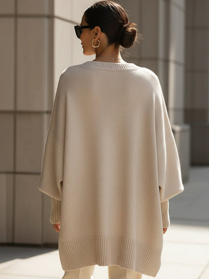 Ellen | Oversize Strick-Poncho-Pullover