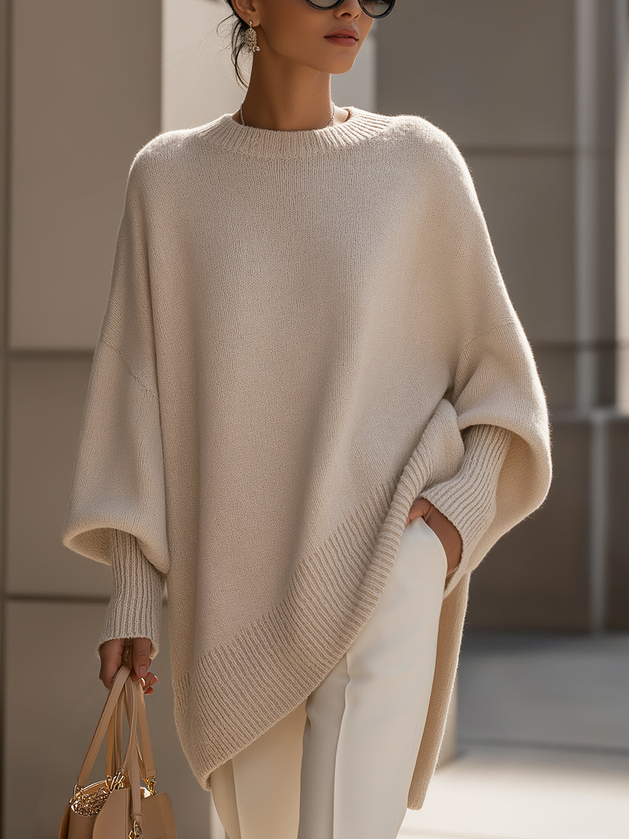 Ellen | Oversize Strick-Poncho-Pullover