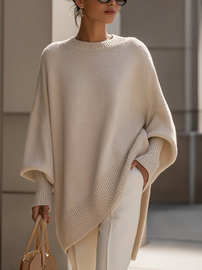 Ellen | Oversize Strick-Poncho-Pullover