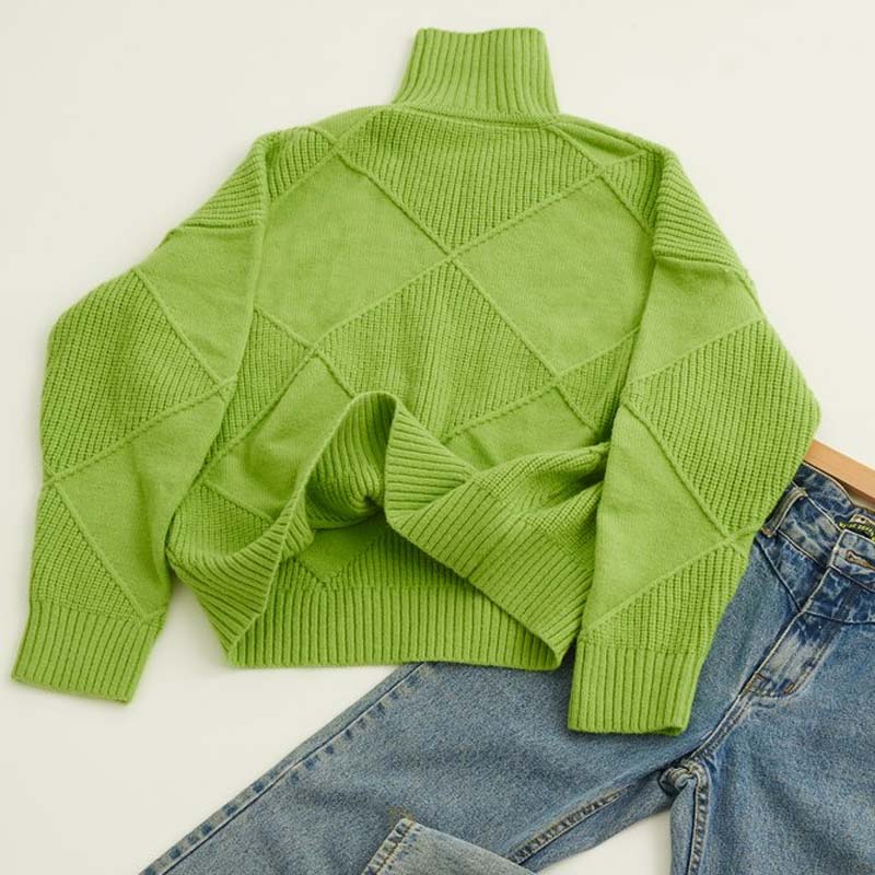 Viola | Strickpullover mit Stehkragen