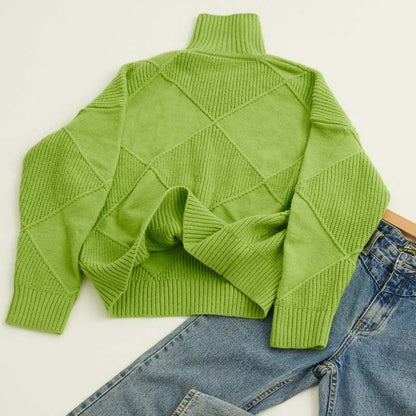 Viola | Strickpullover mit Stehkragen