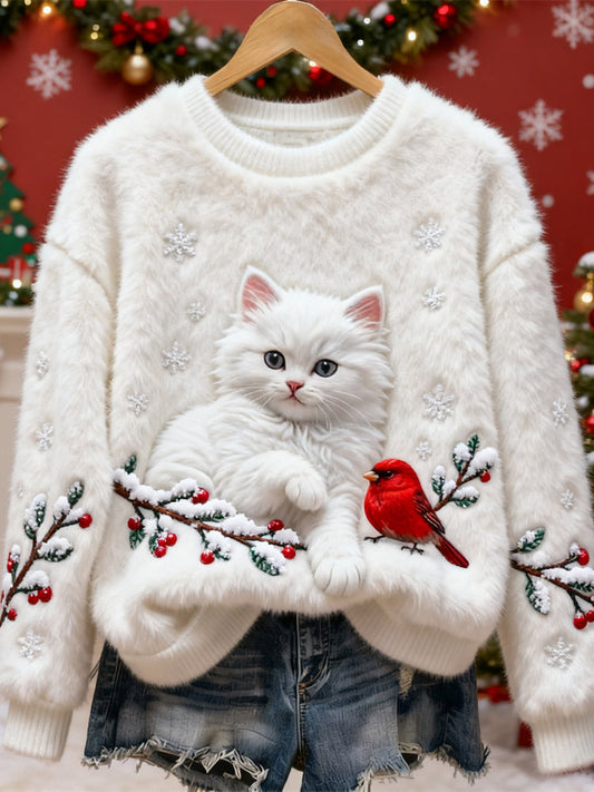 Winterzauber Katzenpullover