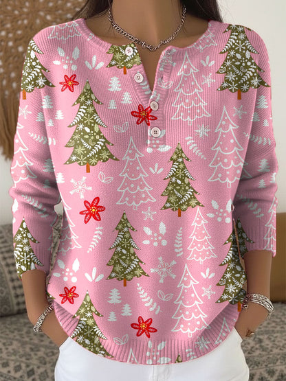 IRIS - Weihnachts-Pullover mit Knöpfen