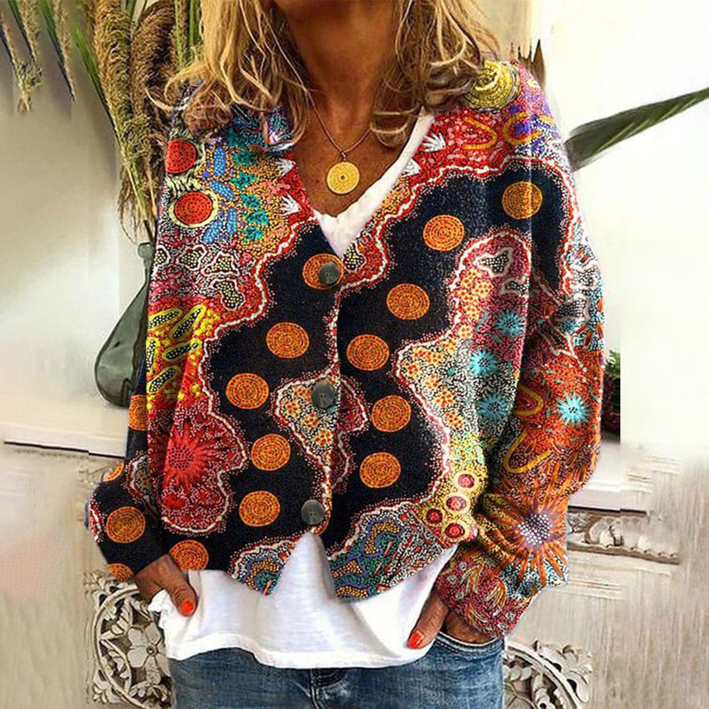 Saskia | Buntes Bohemian-Pullover