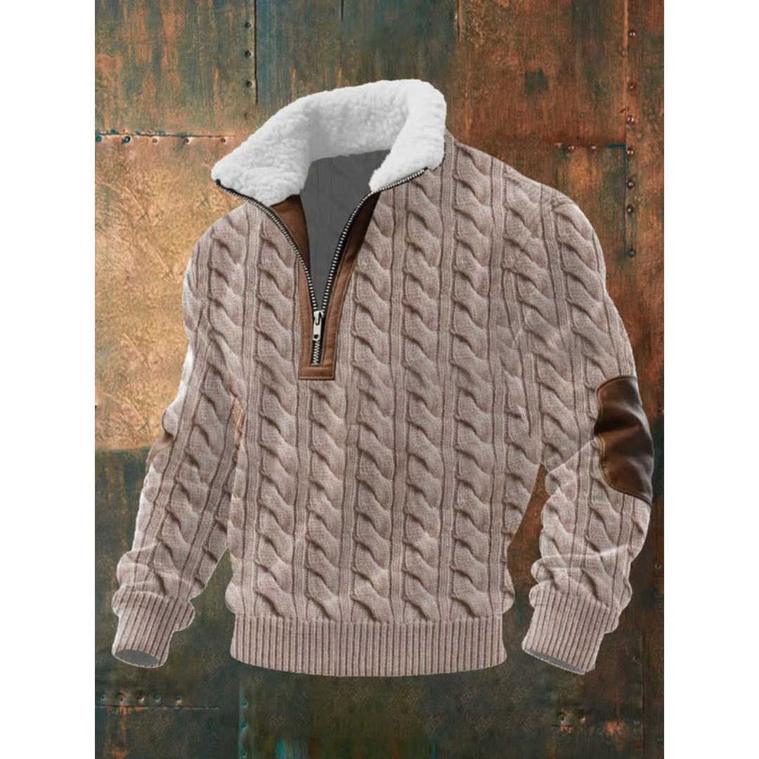 SILVORO | HOCHHALS-PULLOVER AUS FLEECE