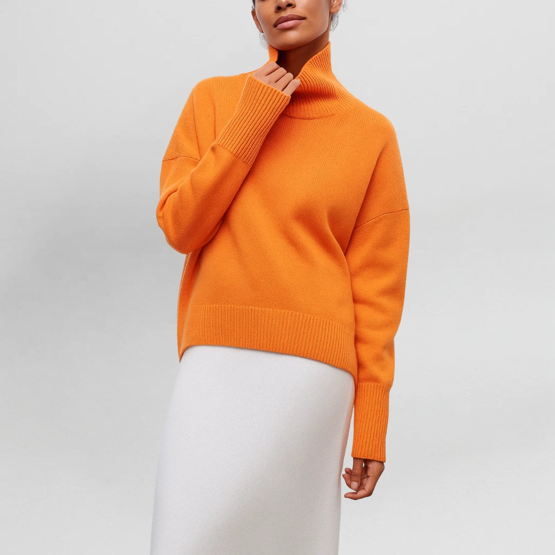 STEFANIE - Strickpullover mit Rollkragen