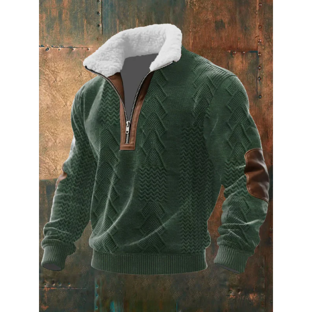 SILVORO | HOCHHALS-PULLOVER AUS FLEECE