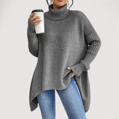 Patricia – Eleganter, langer Rollkragenpullover
