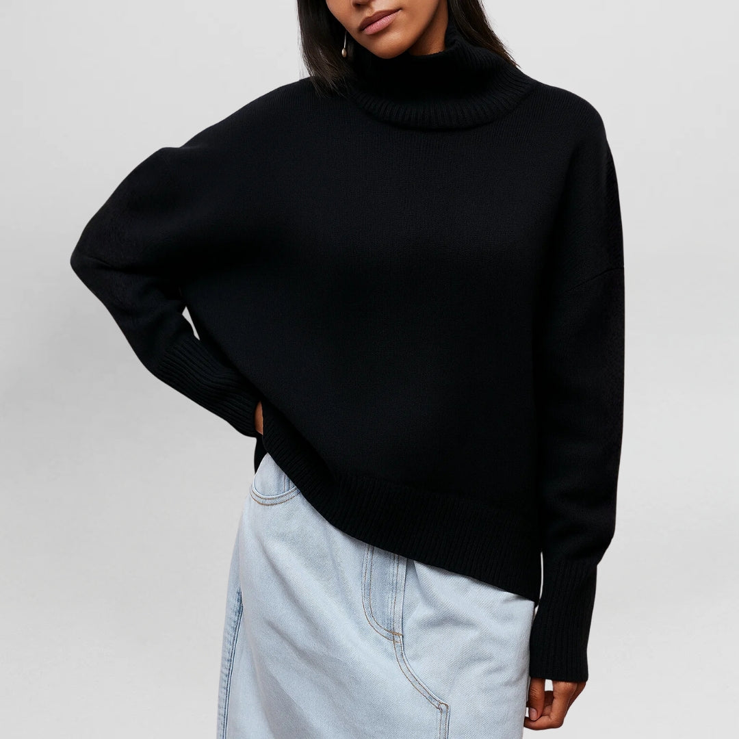 STEFANIE - Strickpullover mit Rollkragen