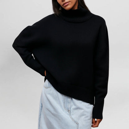 STEFANIE - Strickpullover mit Rollkragen