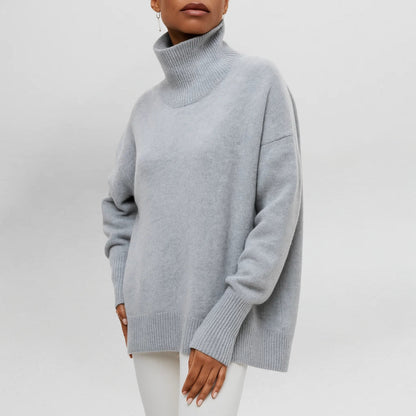 STEFANIE - Strickpullover mit Rollkragen