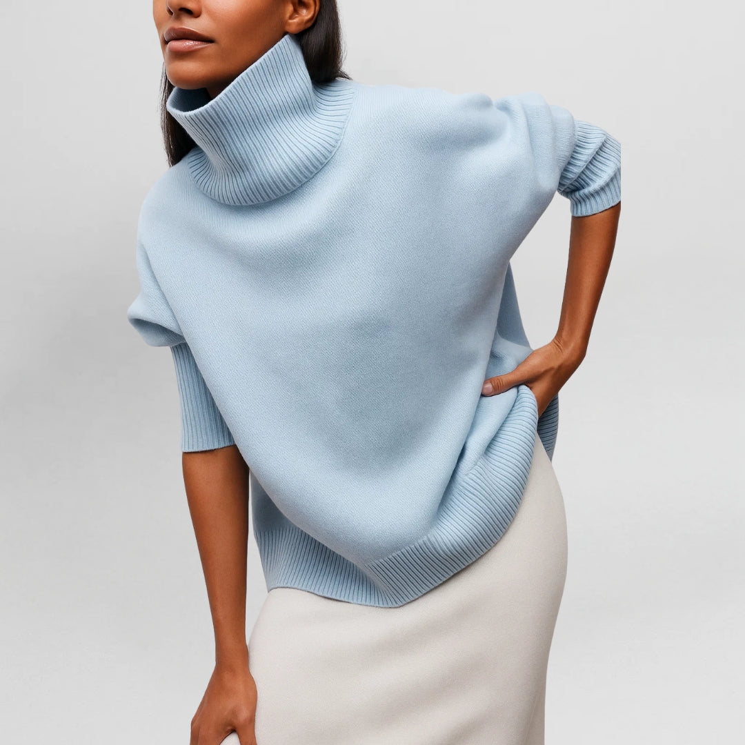 STEFANIE - Strickpullover mit Rollkragen