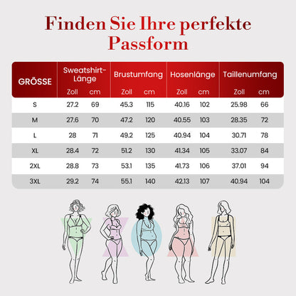 Damen-Glitzer-Weihnachts-Zweiteiler