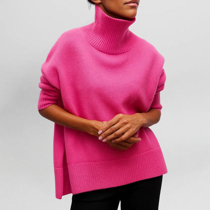 STEFANIE - Strickpullover mit Rollkragen