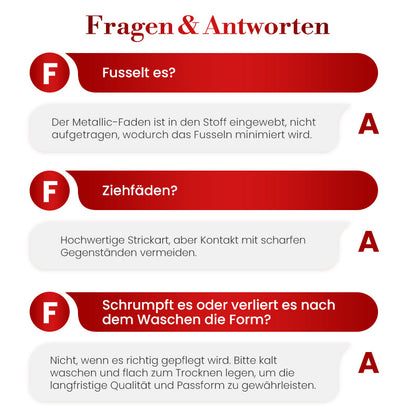 Damen-Glitzer-Weihnachts-Zweiteiler