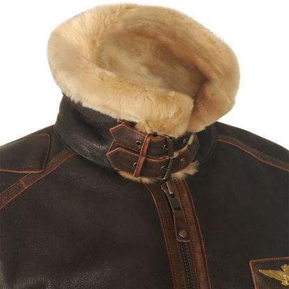 Maverick | Eleganter Leder-Mantel
