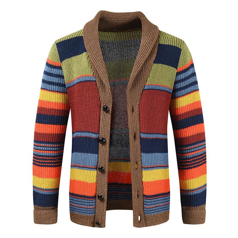 GARRY™|RETRO STRICKJACKE MIT STREIFEN