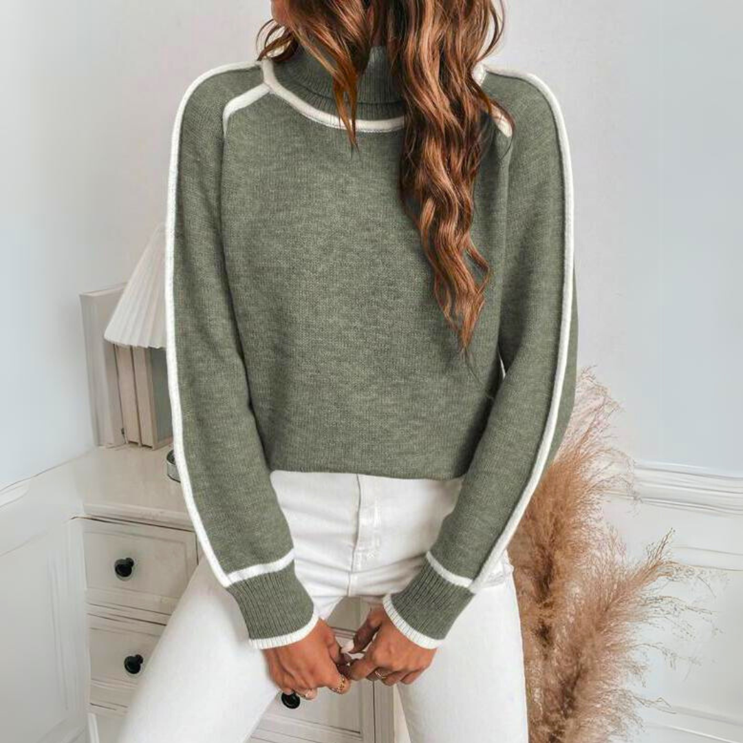 Kaylee | Eleganter Pullover mit hohem Kragen