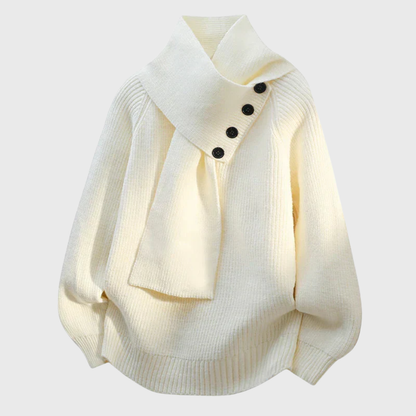 Elisa | Eleganter Pullover mit Schalkragen