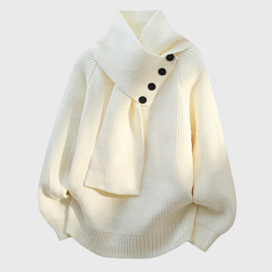 Elisa | Eleganter Pullover mit Schalkragen