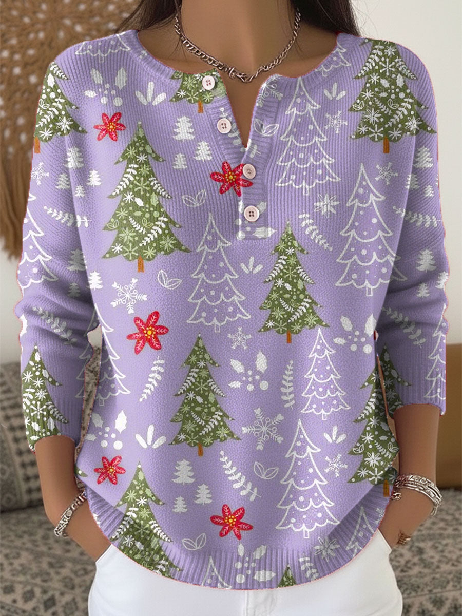 IRIS - Weihnachts-Pullover mit Knöpfen