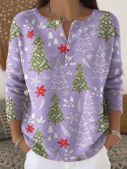 IRIS - Weihnachts-Pullover mit Knöpfen