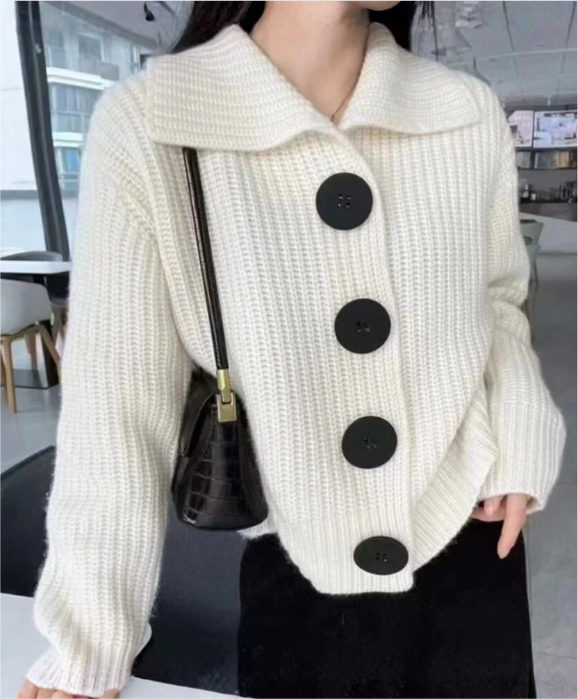 Elara | Weicher Cardigan mit Großen Knöpfen