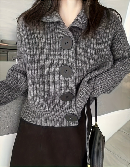 Elara | Weicher Cardigan mit Großen Knöpfen