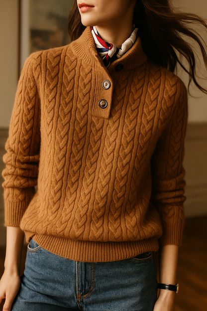 Carla | Strickpullover mit Knöpfen