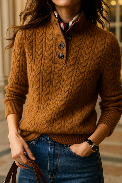 Carla | Strickpullover mit Knöpfen