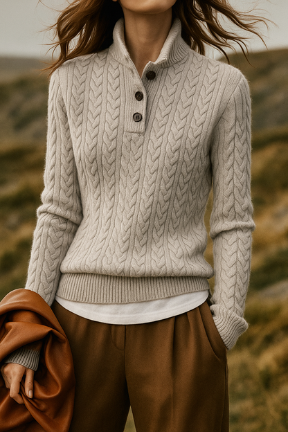 Carla | Strickpullover mit Knöpfen