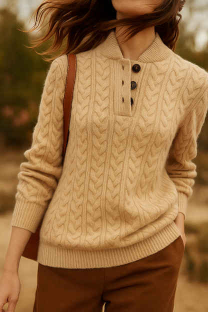 Carla | Strickpullover mit Knöpfen
