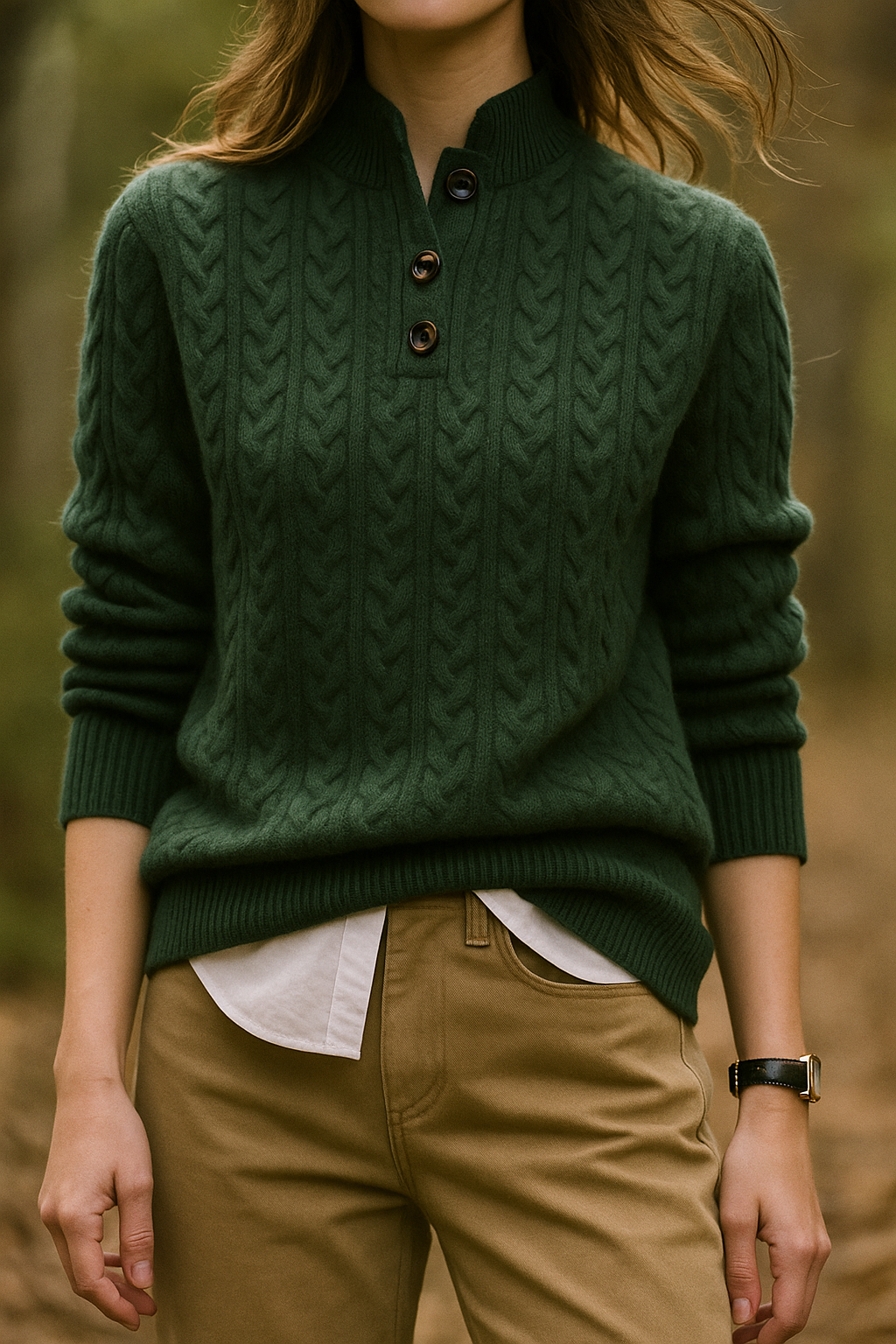 Carla | Strickpullover mit Knöpfen