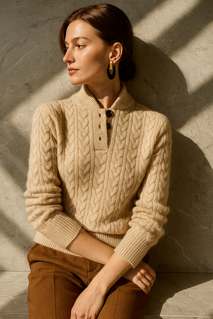 Carla | Strickpullover mit Knöpfen