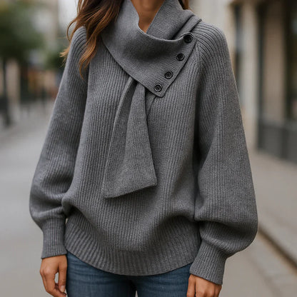 Elisa | Eleganter Pullover mit Schalkragen